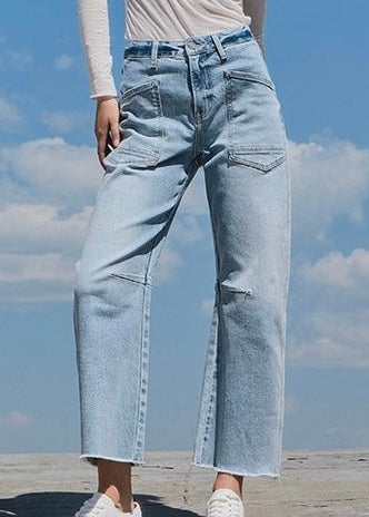 Zayra High Rise Barrel Jeans