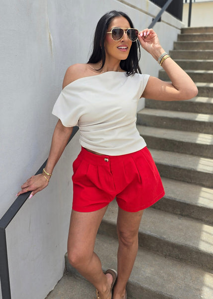 See About Me Ecru Sleeveless Top