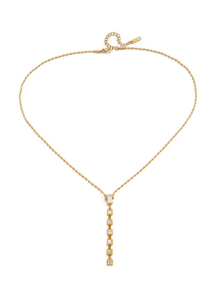 Zara Rhinestone Drop Necklace
