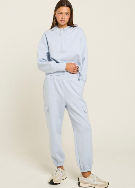 Not Now Lt. Blue Cargo Joggers