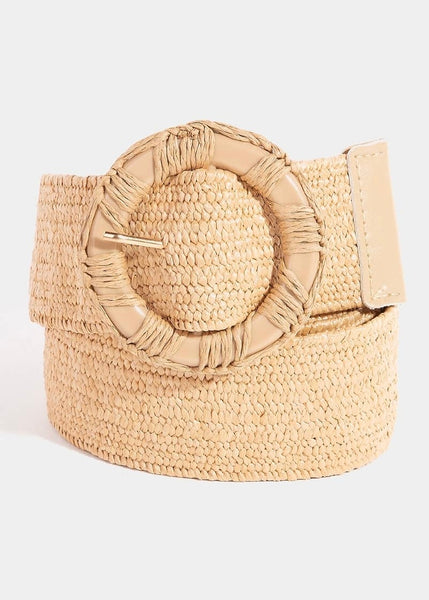 Elastic Intricate Braided Hoop Buckle Belt: KA