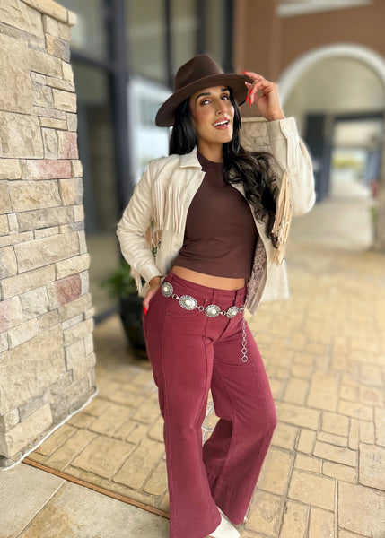 Country Girl Ivory Suede Fringe Jacket