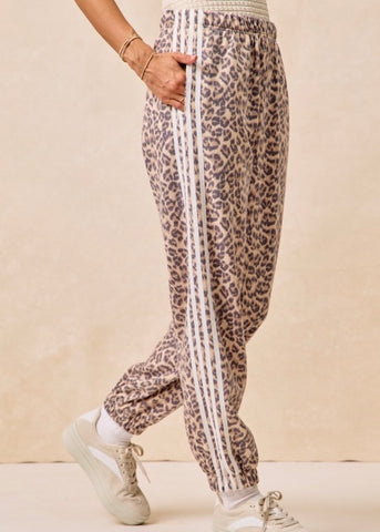 Side Lines Leopard Print Track Pant