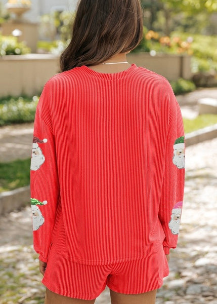 Hello Santa Red 2 Pc Short Set