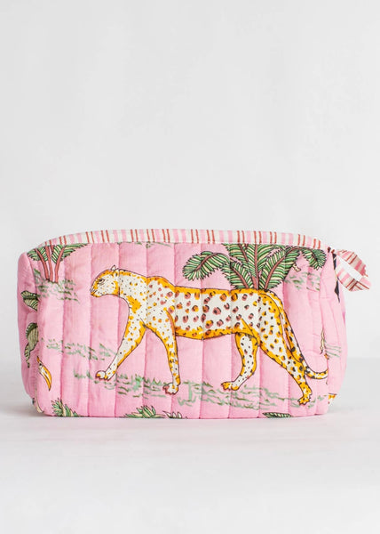 Liana Quilted Cosmetic   Pink/Multi   10x6x5