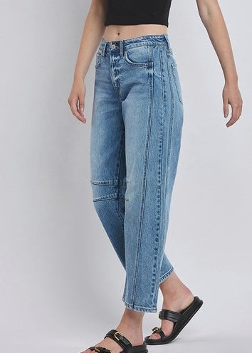 Tingle High Rise Barrel Jeans