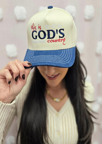 "This Is God's Country" Canvas Trucker Hat