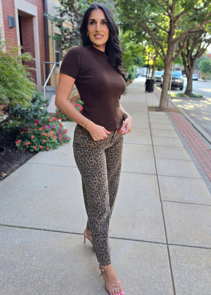 Running Wild Leopard Boyfriend Jean
