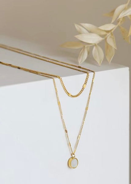 Double Layered charm necklace