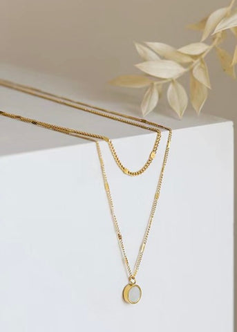 Double Layered charm necklace