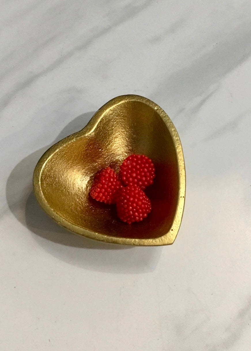 Textured Gold Heart Bowl Small