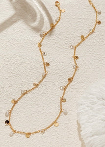 18K Stainless Steel Disc Necklace