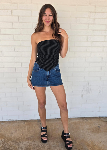 More Of You Denim Micro Mini Skort
