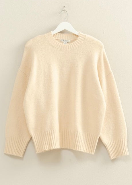 One Last Time Cream Oversized Sweater