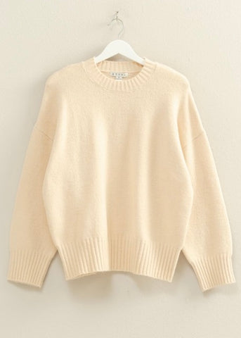 One Last Time Cream Oversized Sweater