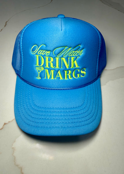 "Save Water Drink Margs" Blue Trucker Hat