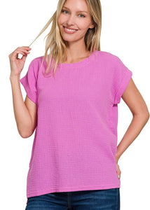Sweet Sensation Pink Short Sleeve Top