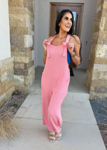 Summer Peaches Corded Jumpsuit