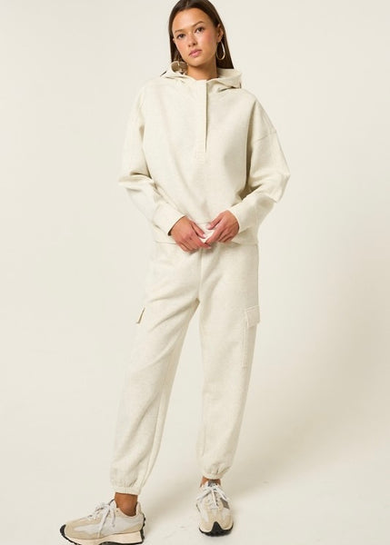 Not Now Heather Grey Half Zip Pullover