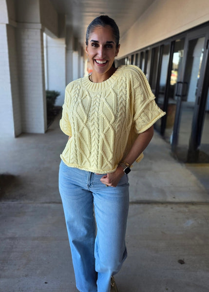 Let There Be Sunshine Yellow Sweater Top