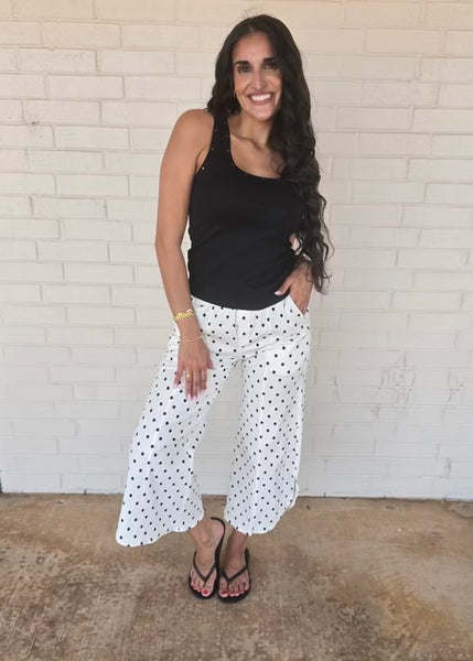 Main Attraction Black & White Polka Dot Pant