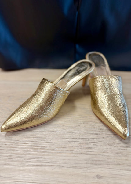 Matisse Garret Gold Pointed Toe Mule