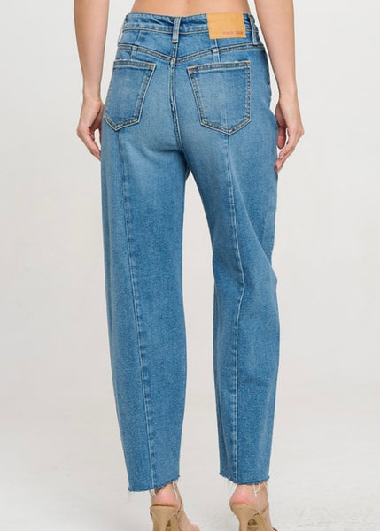 Marilyn Medium Wash Barrel Jean