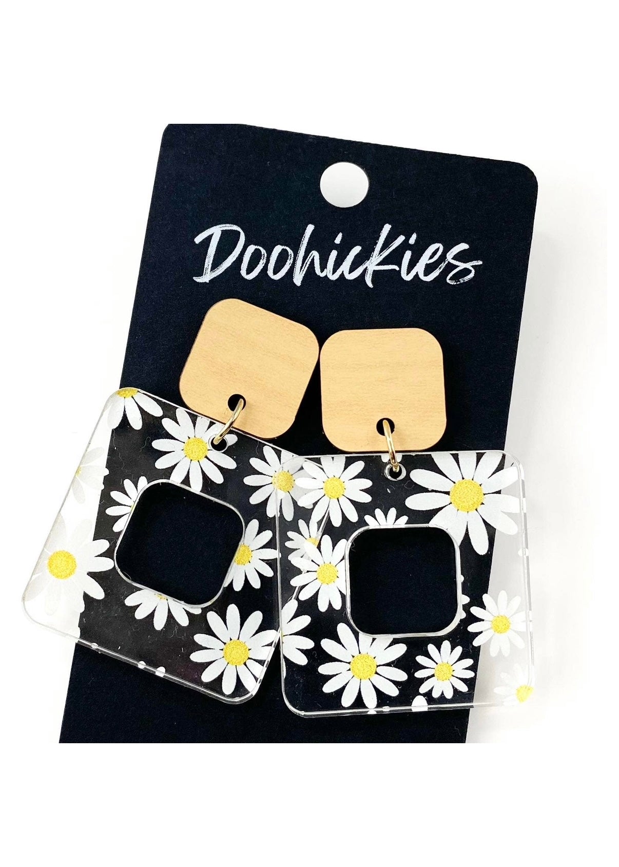 Daisy Cubie Dangles  Acrylic Earrings