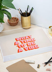 Deny Designs:  Time To Be A Vibe Acrylic Tray - Small