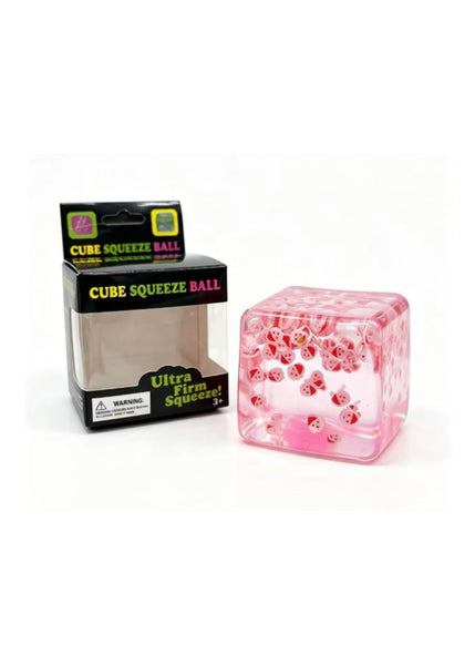 Sugarplum Sparkle Pink Santa Cube Squishy