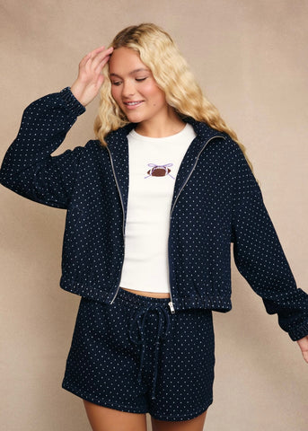 Give Grace Polka Dot Denim 2 Pc Set