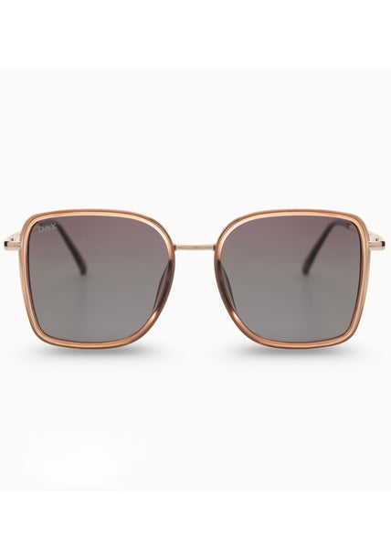 Elle Brown Polarized Oversized Sunglasses