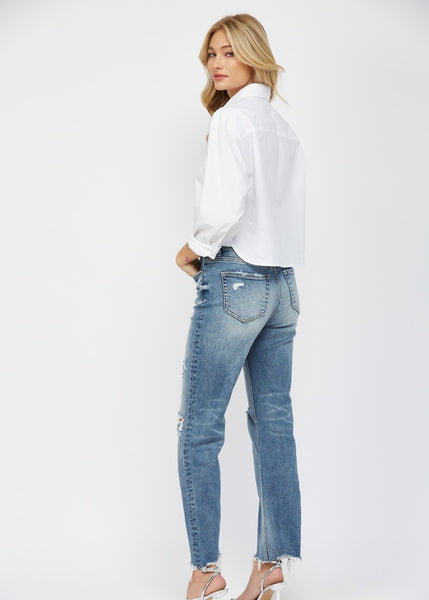 Julia High Rise Straight Denim