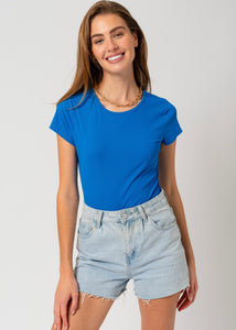 Time And Time Again Blue Short Sleeve Bodysuit
