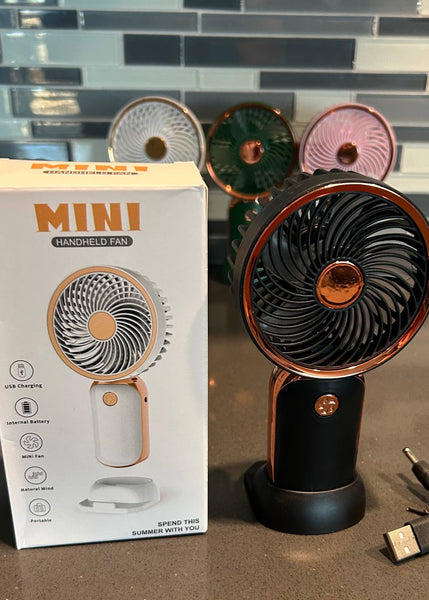 Rechargeable Handheld Fan: Black