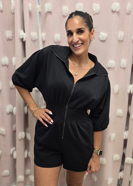 Caught In Perfection Black Romper