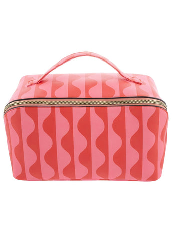 Coral Waves Jumbo Zip Cosmetic Bag