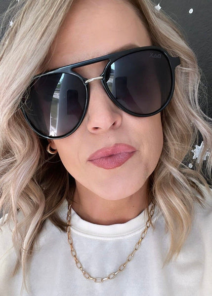 Earhart Black Polarized Sunglasses