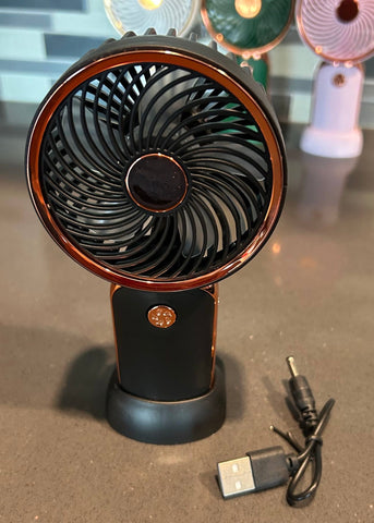 Rechargeable Handheld Fan: Black