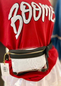 Clear/Black Belt Bag