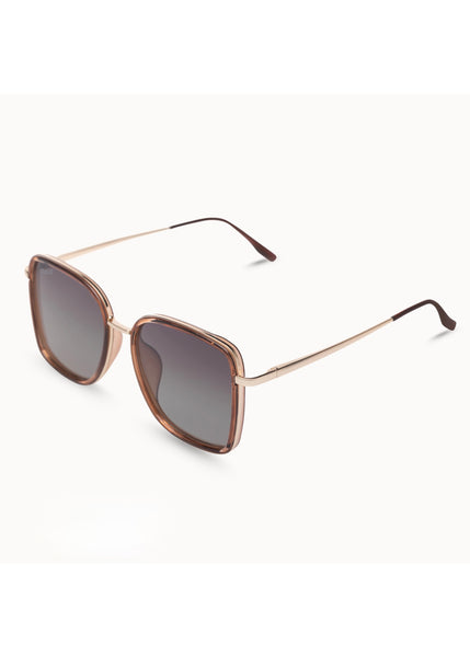 Elle Brown Polarized Oversized Sunglasses