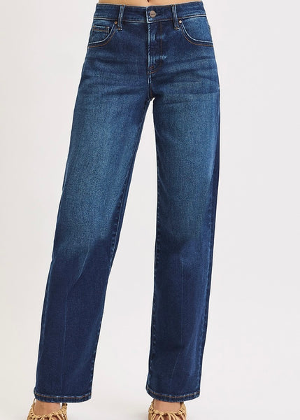 Jenna Mid Rise Dark Baggy Jeans