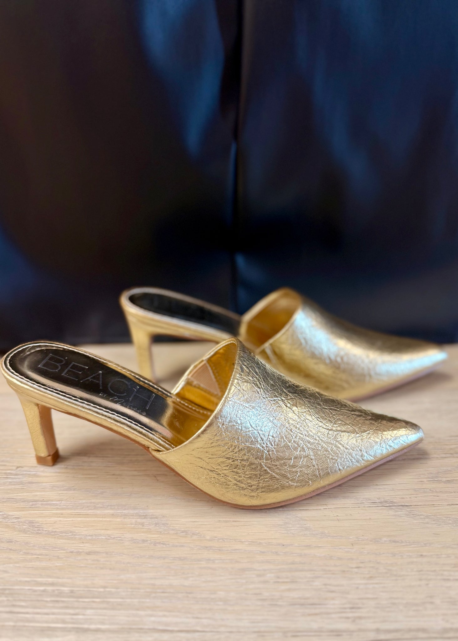 Matisse Garret Gold Pointed Toe Mule