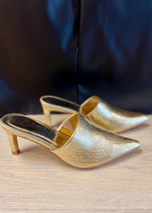 Matisse Garret Gold Pointed Toe Mule
