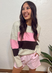 Cozy Nights Long Sleeve Crew Neck Sweater