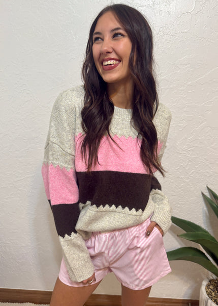 Cozy Nights Long Sleeve Crew Neck Sweater