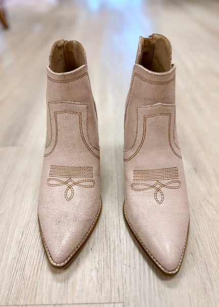 Smoke Show Cream Crackle Bootie