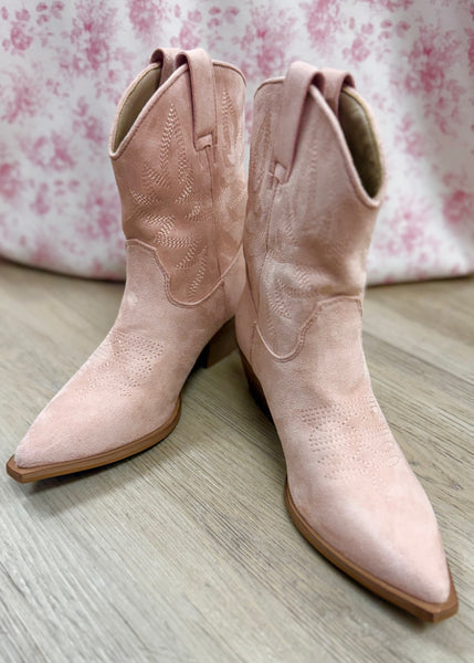 Claire Pink Cowgirl Short Boot