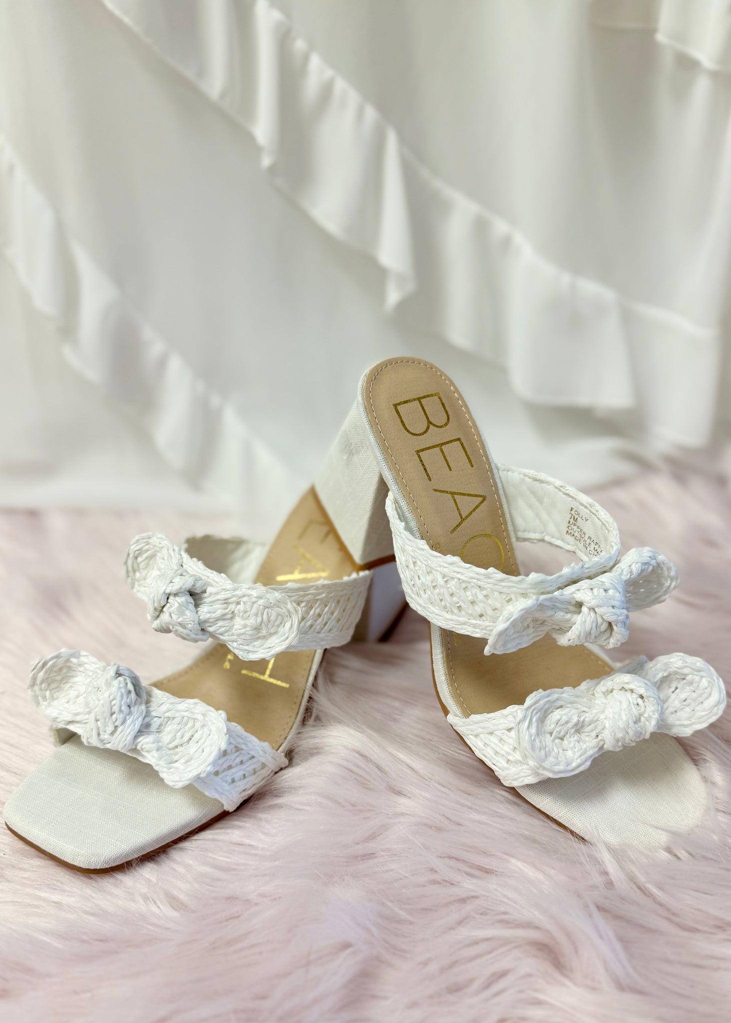 Beach by Matisse Folly White Bow Heel