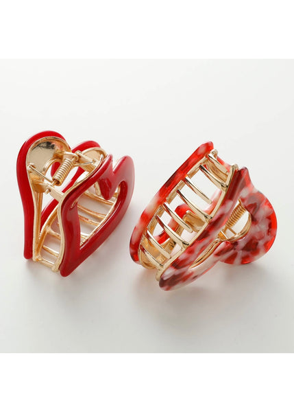 Juliette Valentine Small Heart Metal Claw Clip - Multiple